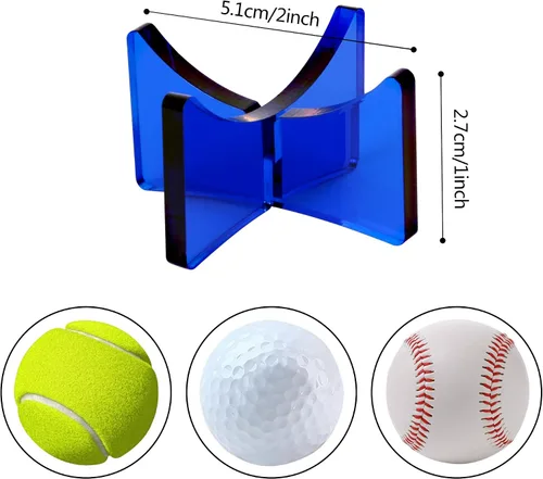 Miniatura 2 de Yes!Fresh Soportes de béisbol acrílicos para exhibición de recuerdos de bolas, exhibición de softbol, estante de exhibición de tenis