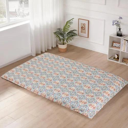 Miniatura 15 de Funda de colchón de futón de piso 100% algodón, suave, amigable con la piel, lavable, con cremallera, funda de colchón tatami, a prueba de polvo