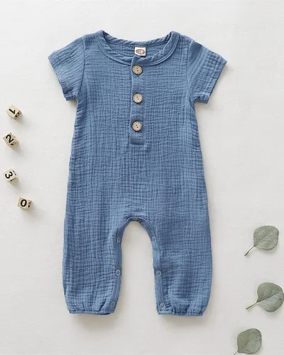 Miniatura 2 de Saeaby Ropa de bebé recién nacida, mameluco de lino de algodón, overol de una pieza, traje de otoño e invierno