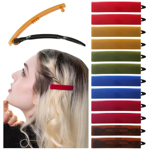 Miniatura 16 de Juego de 12 pasadores de pelo para mujeres y niñas, pinzas para cabello grueso y fino, accesorios para el cabello no metálicos, agarre