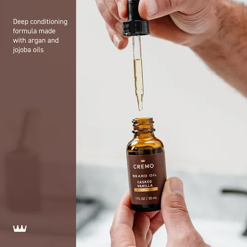 Miniatura 4 de Aceite para barba Cremo, vainilla añejada revitalizante, 1 fl oz - Restaura la humedad natural y suaviza tu barba para ayudar a aliviar el picor