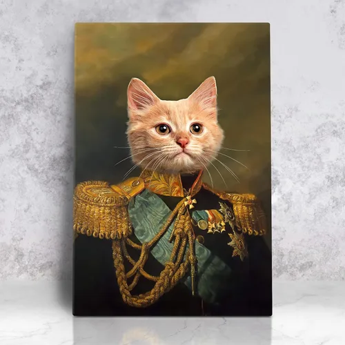 Miniatura 25 de Pintura personalizada para retratos de mascotas de perros y gatos, estilo renacentista sobre lienzo, retrato real de mascotas a partir de la foto