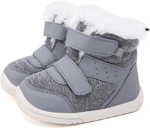 Miniatura 40 de BMCiTYBM Botas de nieve de invierno para bebés y niños pequeños, de piel sintética, cálidas, antideslizantes, zapatos para primeros pasos