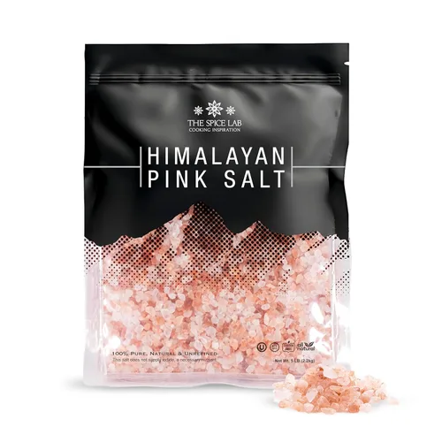 Miniatura 8 de The Spice Lab Sal del Himalaya – Gruesa 1 libra – La sal rosa del Himalaya es rica en nutrientes y minerales para la salud – Cristal puro gourmet