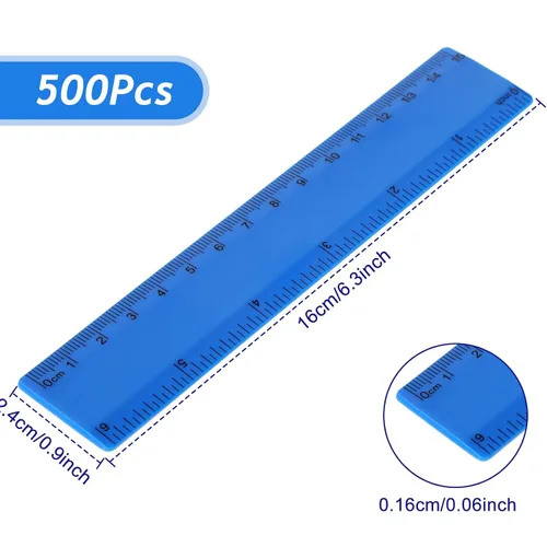 Miniatura 5 de Zonon 500 reglas rectas flexibles de plástico a granel con pulgadas y centímetros, regalo para el primer día de escuela, suministros de oficina