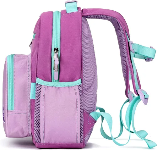 Miniatura 7 de mibasies Mochila para niñas y niños, ideal para niños y niñas, mochila para preescolar jardín de infantes y primaria, Rosa púrpura oscuro, Niñito-7L