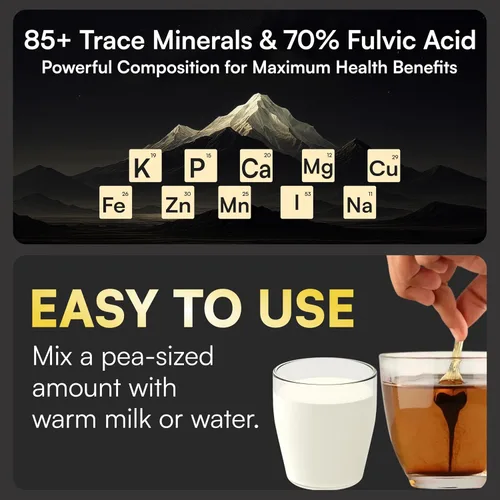 Miniatura 7 de Resina Shilajit pura del Himalaya (500 mg) purificada con Triphala ayuda a apoyar la energía, la inmunidad y el enfoque tanto para hombres como