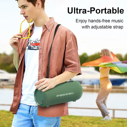 Miniatura 4 de Passau Altavoces Bluetooth portátiles 40 W de potencia máxima, sonido estéreo fuerte, radiadores pasivos, graves profundos, tiempo de reproducción
