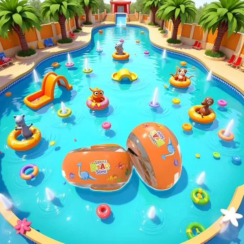 Miniatura 9 de Flotadores de brazo para niños pequeños de 1 a 3 años y flotadores de brazo para piscina de 13 a 44 libras inflables para bebés, flotadores