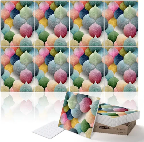 Miniatura 18 de PINWELIFE® Paneles acústicos para pared, paneles absorbentes a prueba de sonido, para el hogar y la oficina, amortiguadores decorativos absorbentes
