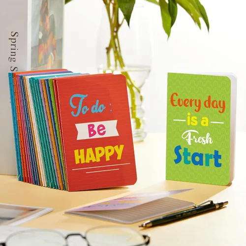Miniatura 4 de Zonon 24 mini cuadernos a granel para regalo de fin de año para estudiantes de parte del profesor, 3.2 x 5 pulgadas, pequeño bloc de notas rayado