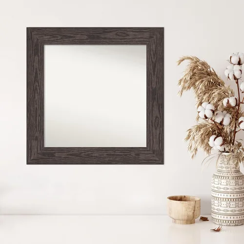 Miniatura 4 de Amanti Art Espejo personalizado, espejo de baño negro puente, espejo de pared o espejo de tocador de baño sobre el fregadero (26 x 26 pulgadas)