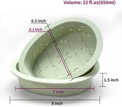 Miniatura 5 de Moldes para pastel de huevo, molde de silicona para huevos de Pascua, paquete de 2 moldes grandes rompibles para huevos de 7 pulgadas, moldes