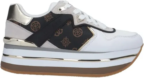 Miniatura 5 de Guess Scarpe Donna Zeppa Harinna Pala BlancoMarrón 4G Logo D23GU28 FL7HARFAL12, Multicolor