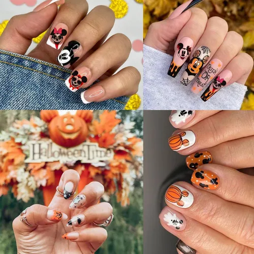 Miniatura 2 de 8 hojas de calcomanías de uñas de Halloween autoadhesivas 3D para Halloween, góticas, decoración de uñas, suministros de arte de uñas divertidas