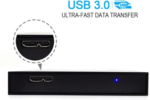 Miniatura 3 de HWAYO 2.5'' 120GB Disco Duro Externo Portátil Ultra Delgado USB3.0 HDD Almacenamiento para PC/Ordenador de escritorio/Portátil/MacBook/Chromebook
