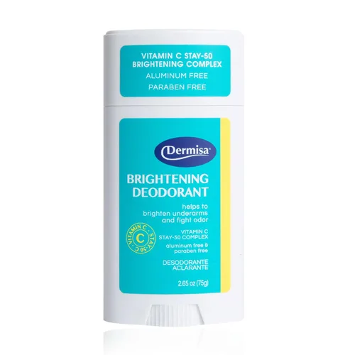 Dermisa Desodorante iluminador con vitamina C (STAY-50), iluminador de axilas sin aluminio y protección contra olores, vegano y sin bicarbonato de