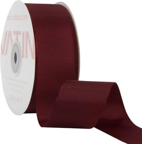 Miniatura 123 de Vatin - Rollo de cinta de grogrén, rollos de 25-50 yardas, perfecto para decoración de bodas, coronas, baby showers, envolturas de paquete de regalo