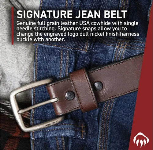 Miniatura 5 de Wolverine Men's Full Grain Leather Workwear Heavy Duty Durable Everyday Classic Casual Metal Buckle