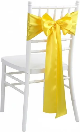Miniatura 11 de Bandas de satén para silla, lazos para silla, sillas con lazo para decoración de bodas, banquetes y fiestas (10, negro)