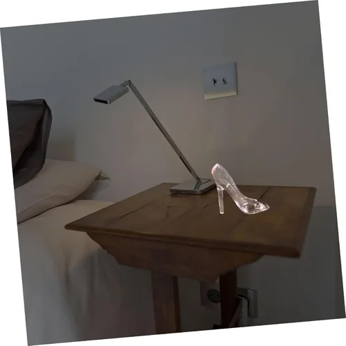 Miniatura 6 de ABOOFAN Zapatos de tacón alto de cristal, decoraciones de acrílico de princesa, zapatos de tacón alto, zapatillas transparentes, estatuilla, adornos