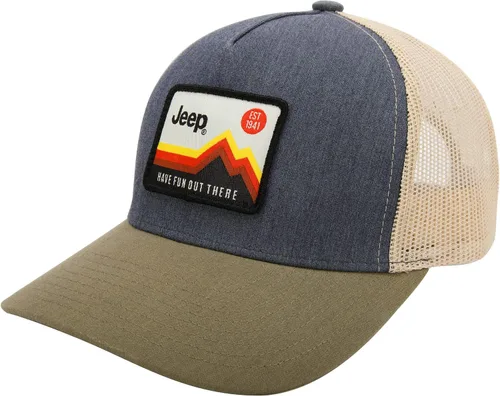 Miniatura 5 de Jeep Have Fun Out There Trucker Snapback - Sombrero gris y verde militarcrema, GrisVerdeCrema