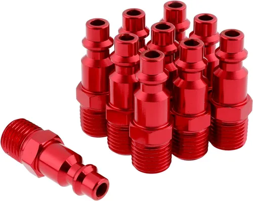 Miniatura 7 de Kit de acoplador y enchufe de aire NPT de 1/4 pulgadas, acoplador de aire unviersal AMT con 4 piezas de tapones de aire tipo I/M, juego