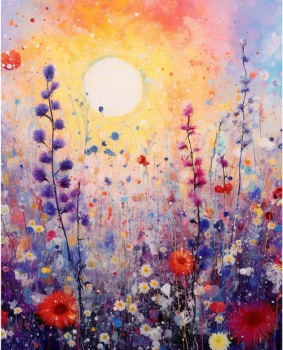 Tucocoo Kits de pintura por números de lavanda con pinceles y pigmento acrílico sobre lienzo para adultos, hermoso proyecto de manualidades florales