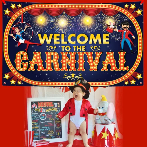Miniatura 4 de KatchOn, Cartel de bienvenida al carnaval - Xtragrande, 72 x 44 pulgadas, juegos de carnaval, telón de fondo de carnaval para fiesta de cumpleaños