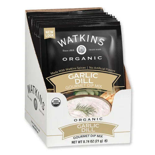 Miniatura 6 de Watkins Mezcla de inmersión gourmet orgánica, salsa y crema agria, paquetes de 1.23 onzas, paquete de 12