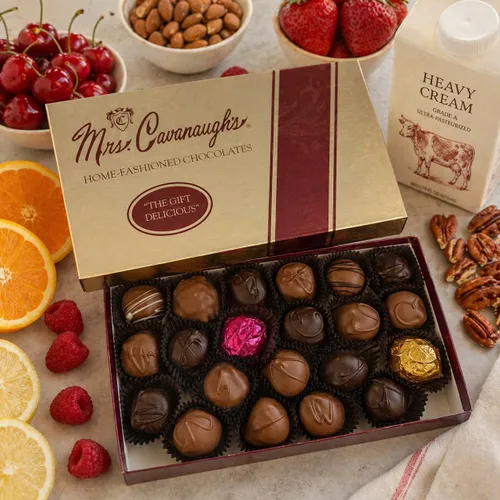 Miniatura 3 de Mrs. Cavanaugh's Cremas de 1 libra con y sin nueces mezcladas (leche 65% y oscuro 35%) chocolate
