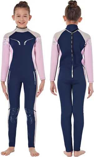 Miniatura 11 de Goldfin Traje de neopreno para niños y niñas, 0.118 in de neopreno con cremallera trasera que mantiene el calor para agua fría, natación, buceo