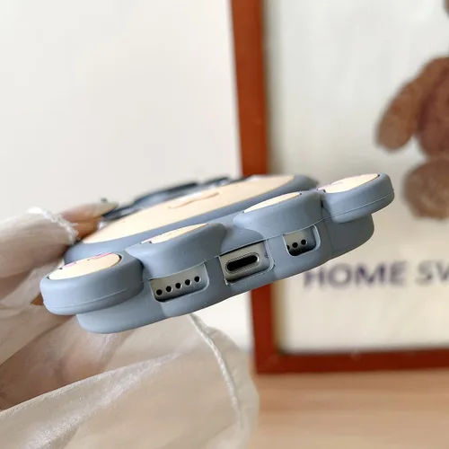 Miniatura 5 de Funda para iPhone 13 Pro Max, Fundas de Teléfono 3D Kawaii Divertidas Lindas de Caricatura Burro Gris Funda de Gel de Silicona Suave con Protección
