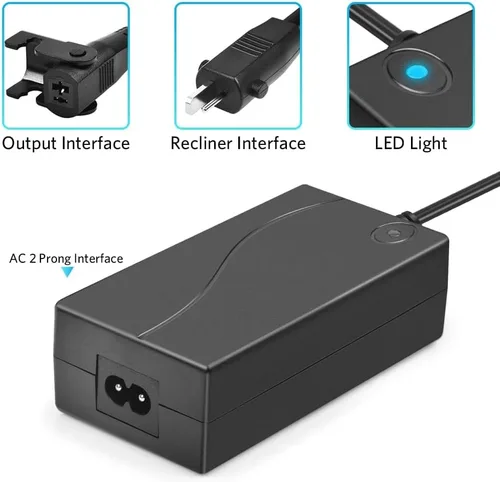Miniatura 7 de Sopito Fuente de alimentación reclinable amplia, anillo magnético de 2 pines, adaptador AC/DC 100-240V, calidad 29V 2A, transformador reclinable