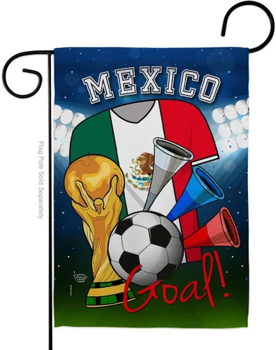 Miniatura 11 de Juego de bandera de México de la Copa del Mundo de Fútbol de México para jardín, juego de portería, pelota de fútbol, entretenimiento, actividad