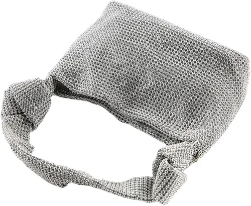 Miniatura 3 de Bolso de mano con diamantes de imitación para mujer, bolso de mano brillante con purpurina, bolso cruzado para boda, noche, fiesta de graduación