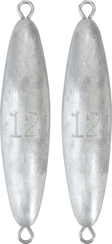 Miniatura 13 de BLUEWING Torpedo Plomada de Alambre Peso de Pesca para Agua Salada Plomo Bala Anillo Doble 2oz-48oz