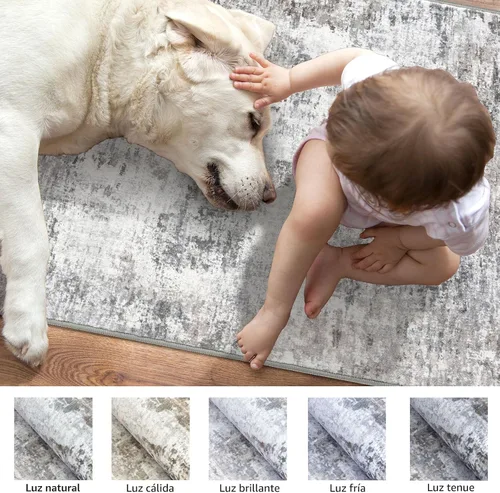 Miniatura 3 de Lansny Alfombra pequeña abstracta de 2 x 3 pies, alfombra de entrada, alfombra lavable para puerta de entrada, alfombra lavable antideslizante
