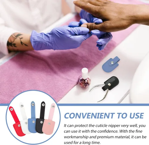 Miniatura 6 de FOMIYES Protector de tijeras de uñas, pinza de uñas portátil, cubierta de poliuretano, herramientas de manicura y pedicura, funda de almacenamiento