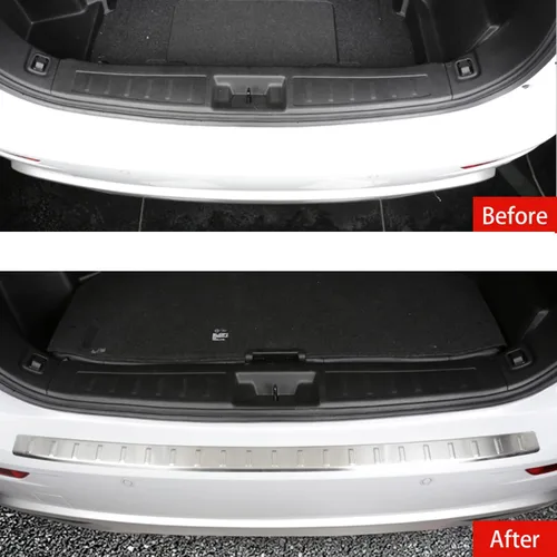 Miniatura 2 de Accesorios de automóvil para Mitsubishi New Outlander 2022 2023, protector de parachoques interior trasero, protector de placa de desgaste de carga
