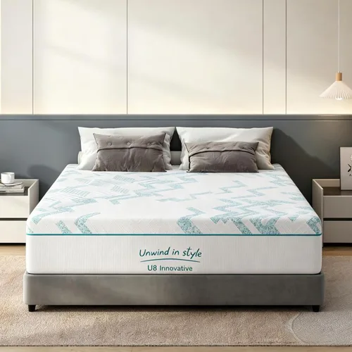 Miniatura 10 de Colchón Tamaño Twin, Colchón de Espuma Viscoelástica con Gel de 6 Pulgadas para Noches de Sueño Fresco y Alivio de Presión, Colchón de Firmeza Media