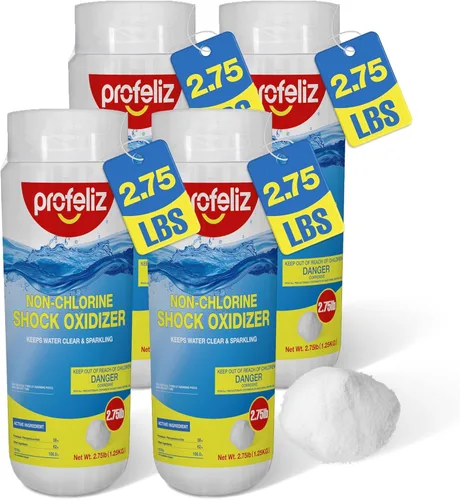 Miniatura 11 de PROFELIZ Paquete de 2 oxidantes de choque sin cloro para jacuzzis, tratamiento de choque sin cloro para spa, piscina, clarificador de agua oxidante