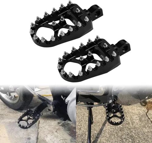 Miniatura 3 de Juego de tablas de suelo para conductor, estribos delanteros y traseros, MX Wide Offroad CNC Pedal de freno apto para Harley Touring Road Glide