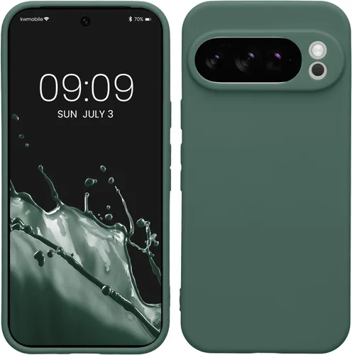 Miniatura 58 de kwmobile Funda compatible con Google Pixel 9 Pro - Funda protectora delgada de TPU para teléfono - Acabado mate suave - Negro mate