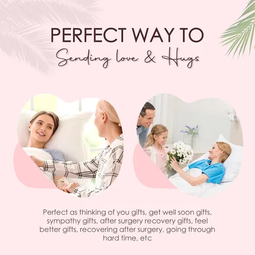 Miniatura 2 de Cestas de Regalo Get Well Soon para Mujeres, Enviándote Regalos de Abrazo, Regalos para Sentirse Mejor Después de la Cirugía para Amigas, Paquete