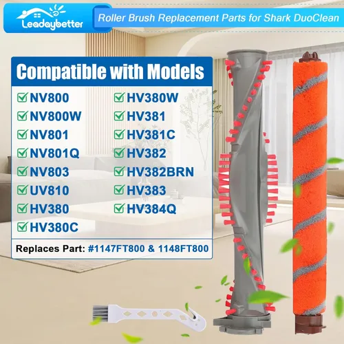 Miniatura 2 de Leadaybetter Kit de repuesto de rodillo de cepillo compatible con aspiradora Shark DuoClean NV800 NV801 NV803 UV810 HV380 HV381 HV381C HV382 HV383