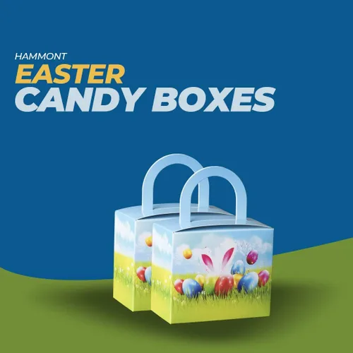 Miniatura 6 de Hammont Cajas de dulces de Pascua – Paquete de 18 – Cajas coloridas para regalos de fiesta con asa resistente – Perfecto para recuerdos de boda