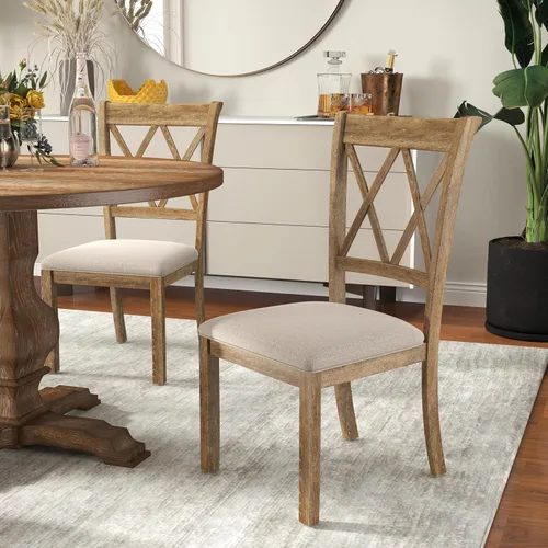 Miniatura 5 de Roundhill Furniture Havre - Juego de comedor de 5 piezas, mesa redonda de pedestal con 4 sillas elegantes, color negro