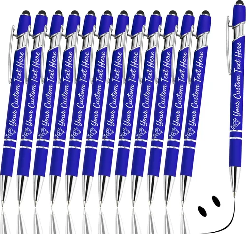 Miniatura 14 de Bolígrafos personalizados con lápiz capacitivo, bolígrafos grabados personalizados, impresos con tu logotipo o mensaje para Navidad, graduación