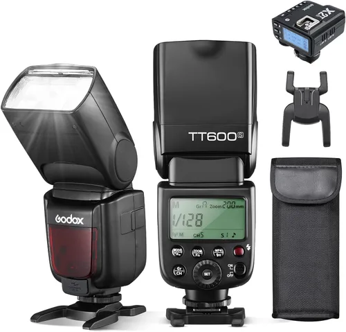 Miniatura 14 de Godox TT600 HSS 1/8000s Flash Speedlite con transmisor de disparo remoto Godox X2T-C, sistema inalámbrico X 2.4G integrado compatible con Canon